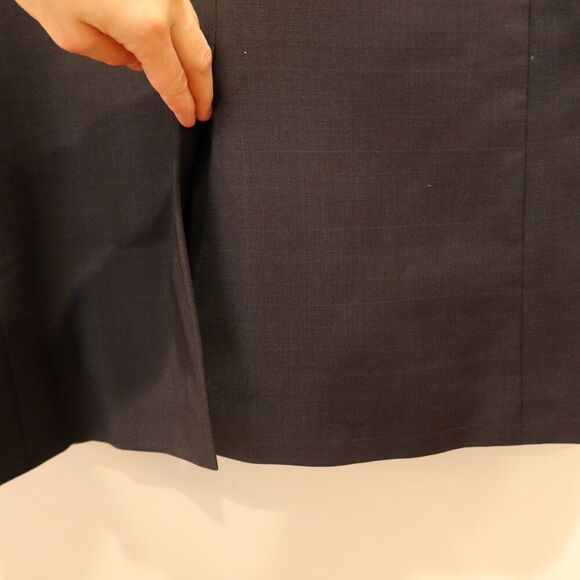 RALPH LAUREN mens wool cashmere blazer plaid dark navy 44R 2 button sports jackt - Picture 9 of 16